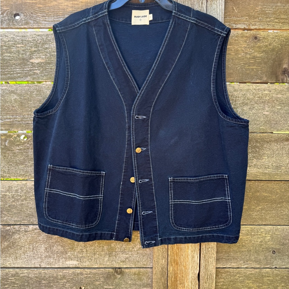 Rudy Jude Roper Vest - Black Indigo size large